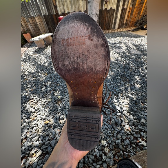 Corral Studded Brown Leather boots with fringe. - Picture 12 of 16